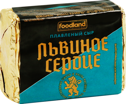 Сыр плавленый ЛЬВИНОЕ СЕРДЦЕ 35%, без змж, 90г, крупный план