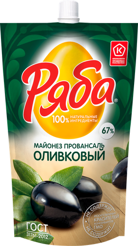 Майонез РЯБА Провансаль Оливковый 67%, 330г, картинка
