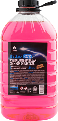 Жидкость стеклоомывающая зимняя GRASS Ice Clean, до -20 градусов, Арт. 110487, 3л, вид