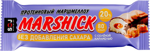 Батончик протеиновый SOJ Marshick, с соленой карамелью в молочном  шоколаде без сахара, 30г, фотография