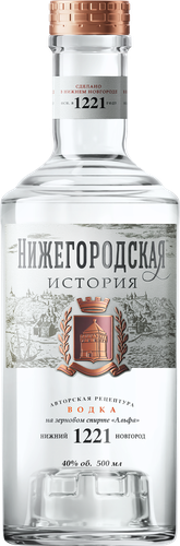 Водка НИЖЕГОРОДСКАЯ ИСТОРИЯ 40%, 0.5л
