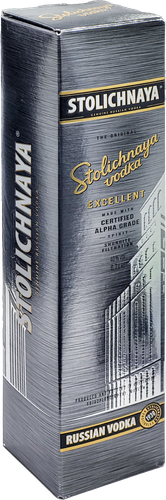 Водка STOLICHNAYA Excellent 40%, п/у, 0.7л, вид
