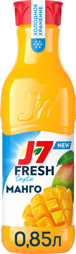 Нектар охлажденный J7 Fresh Taste Манго, с мякотью, 850мл, вид