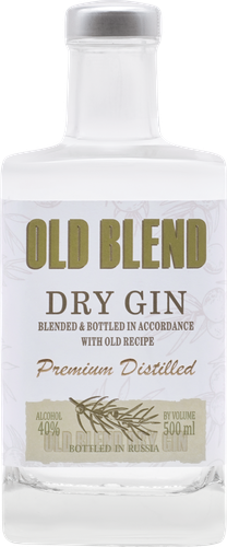 Джин OLD BLEND Dry Gin 40%, 0.5л