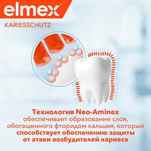 Зубная паста для детей ELMEX Junior защита от кариеса, 6–12 лет, 75мл, вид