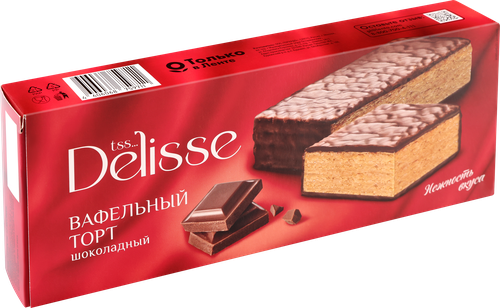 Торт вафельный DELISSE Шоколадный, 200г, детальное фото