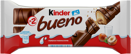Вафли KINDER Bueno в молочном шоколаде, 43г, фотография