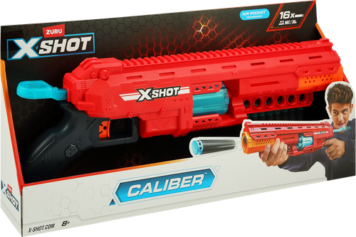 Бластер X-SHOT Excel-Series 1 Caliber с мягкими снарядами, Арт. 36675, крупный план