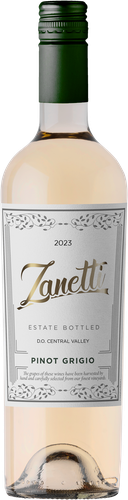 Вино ZANETTI Пино Гриджио ординарное сортовое белое сухое, 0.75л