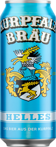 Пиво светлое KURPFALZ Brau Helles фильтрованное непастеризованное 5,2%, 0.5л, фото