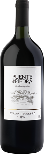 Вино PUENTE DE PIEDRA Syrah-Malbec ординарное красное сухое, 1.5л, детальное фото