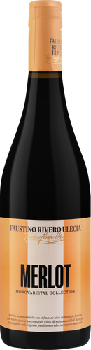 Вино FAUSTINO RIVERO ULECIA Merlot ординарное сортовое красное сухое, 0.75л, изображение
