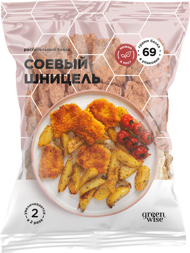 Шницель соевый GREENWISE Протекс-М, из текстурированной соевой муки, 150г, детальное фото