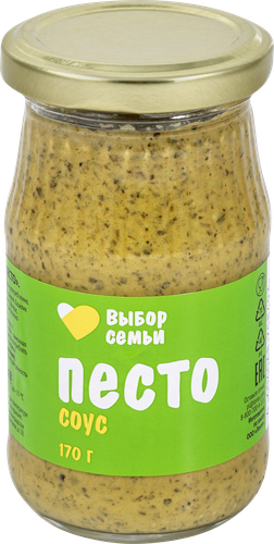 Соус ВЫБОР СЕМЬИ Песто, 170г, крупный план