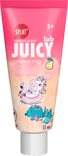 Зубная паста детская SPLAT Juicy Lab Груша со фтором, 55мл, детальное фото