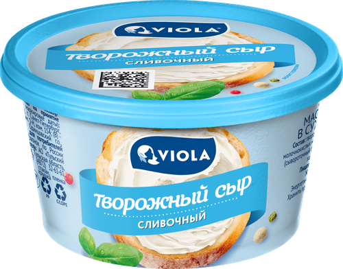 Сыр творожный VIOLA Сливочный 70%, без змж, 140г, фотография