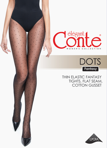 Колготки женские CONTE Fantasy Dots 20 den nero 3, Арт. 14С-48СП, детальное фото