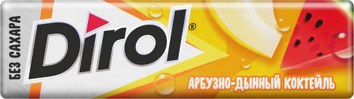 Жевательная резинка DIROL XXL арбузно-дынный коктейль, без сахара, 19г, фотография