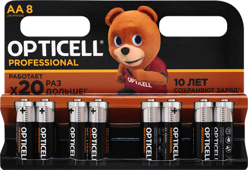 Батарейки OPTICELL Professional AA, Арт. 5052007, 8шт, фотография