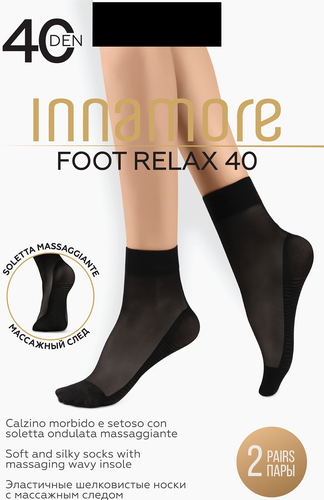Носки женские INNAMORE Foot Relax 40 den nero, изображение