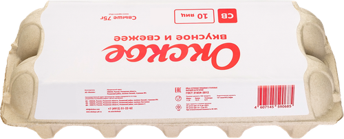 Яйцо куриное ОКСКОЕ СВ, 10шт, вид