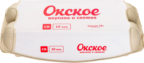 Яйцо куриное ОКСКОЕ СВ, 10шт, вид