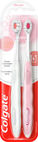 Зубная щетка COLGATE Cushion Clean, мягкая, 2шт, фото