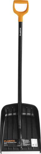 Лопата для уборки снега PLANTIC Snow ширина 35,5см, пластиковая с деревянным черенком 133см, Арт. 12003-01, вид
