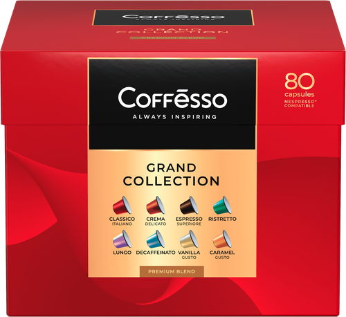 Кофе в капсулах COFFESSO Гранд Ассорти 8 вкусов, 80кап, фото