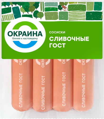 Сосиски ОКРАИНА Сливочные, 420г, детальное фото