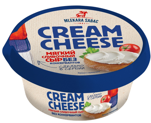 Сыр мягкий MLEKARA SABAC Сливочный Cream Cheese 60%, без змж, 100г, детальное фото