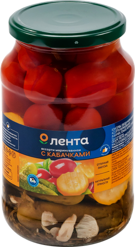Ассорти овощное ЛЕНТА с кабачками, 900мл, детальное фото