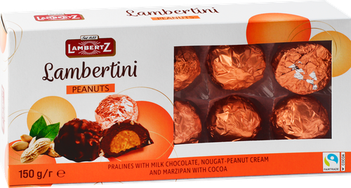 Конфеты LAMBERTZ Lambertini Peanuts, пралине, 150г, фотография