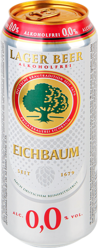 Пиво безалкогольное светлое EICHBAUM Lager Alkoholfrei пастеризованное фильтрованное, 0.5л, изображение