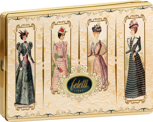 Конфеты FELETTI Latta Dame, пралине из молочного и темного шоколада, 300г, фотография