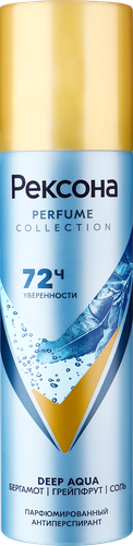 Антиперспирант-спрей женский РЕКСОНА Deep aqua парфюмированный, 150мл, крупный план