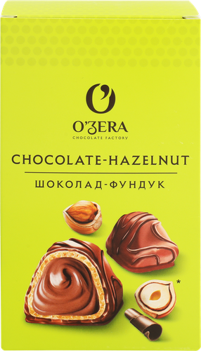 Конфеты вафельные O'ZERA с ореховой начинкой в молочном шоколаде, 150г, фотография