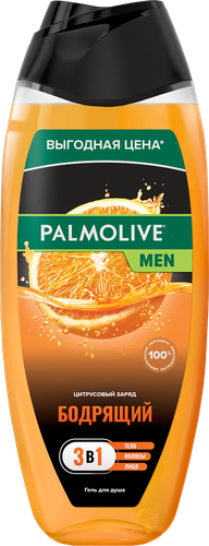 Гель для душа PALMOLIVE Men Цитрусовый заряд Бодрящий, 500мл, детальное фото