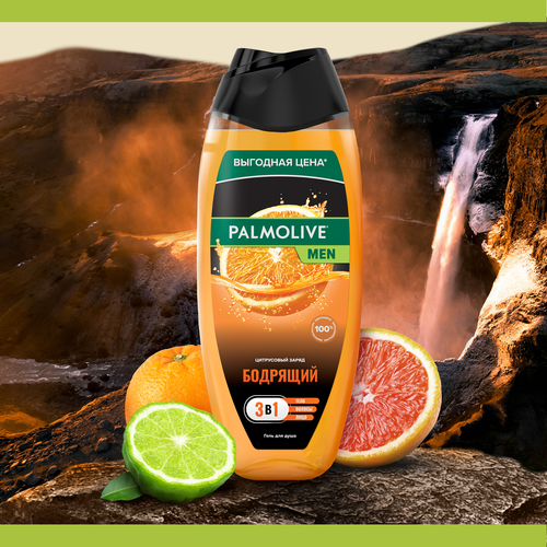 Гель для душа PALMOLIVE Men Цитрусовый заряд Бодрящий, 500мл, фотография