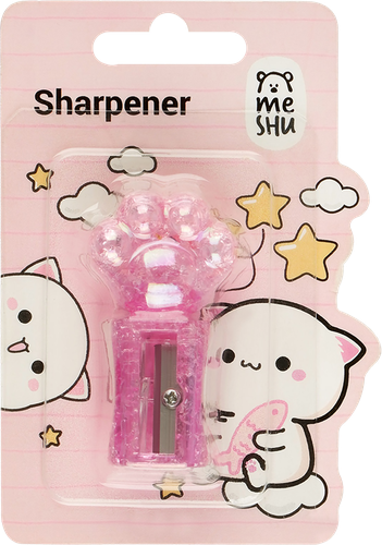 Точилка MESHU Cute paw, 1 отверстие, в ассортименте, картинка