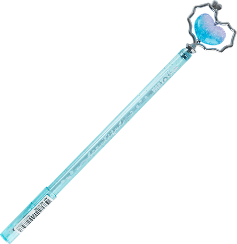 Ручка шариковая MESHU Heart, синий, 0,5мм, в ассортименте, крупный план