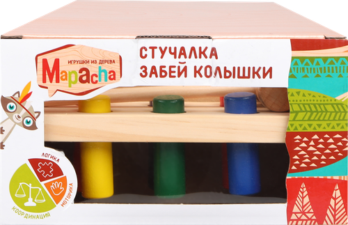 Игра-стучалка MAPACHA Забей колышки, 19х10см, Арт. 76818, вид