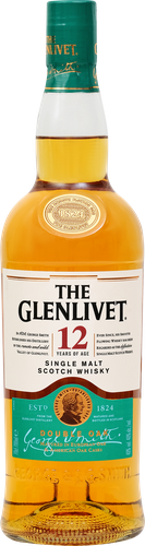 Виски THE GLENLIVET Шотландский солодовый 12 лет 40%, 0.7л, изображение