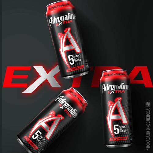 Напиток энергетический ADRENALINE Rush Extra тонизирующий, 0.449л, фотография