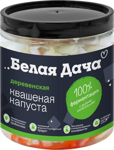 Капуста квашеная БЕЛАЯ ДАЧА Деревенская, 450г, картинка