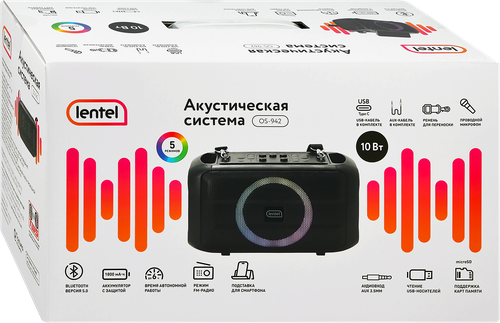 Акустическая система LENTEL с микрофоном, Арт. OS-942, вид