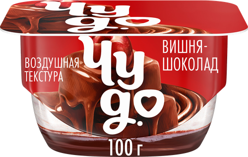 Десерт творожный ЧУДО Вишня, шоколад 4,4%, без змж, 100г, детальное фото