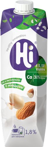 Напиток растительный HI с миндалем 1,8%, 1000мл, детальное фото