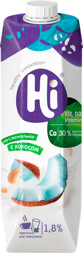 Напиток растительный HI с кокосом 1,8%, 1000мл, фото