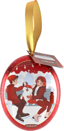 Чай черный МАЙСКИЙ Новогодний медальон, листовой, 20г, вид
